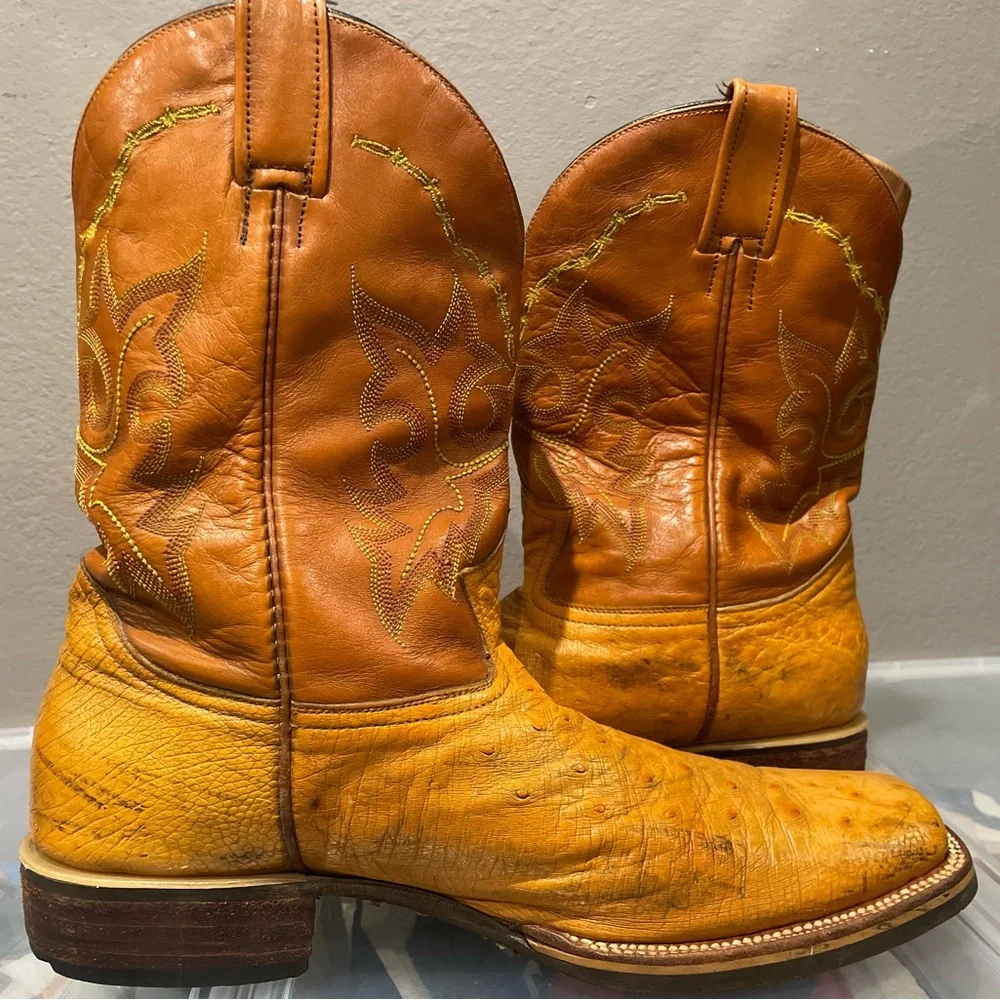 Vintage La Grange Ostrich Boots 10 1/2 - Picture 6 of 15
